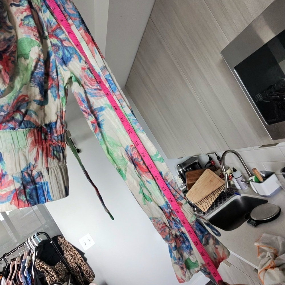 Anthropologie Floral Banded Blouse Size XS - Picture 15 of 15